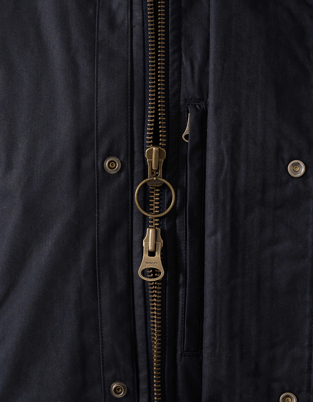 GANT Mens Waxed Double Decker Coat - 433 Evening Blue