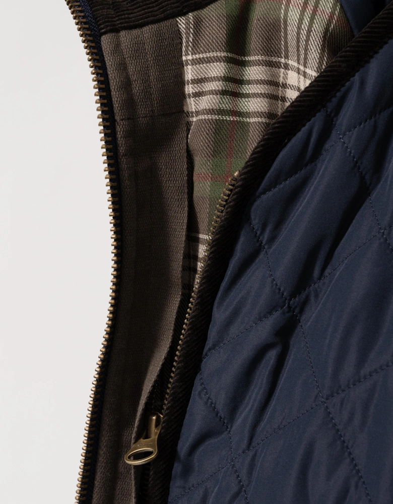 GANT Mens Waxed Double Decker Coat - 433 Evening Blue