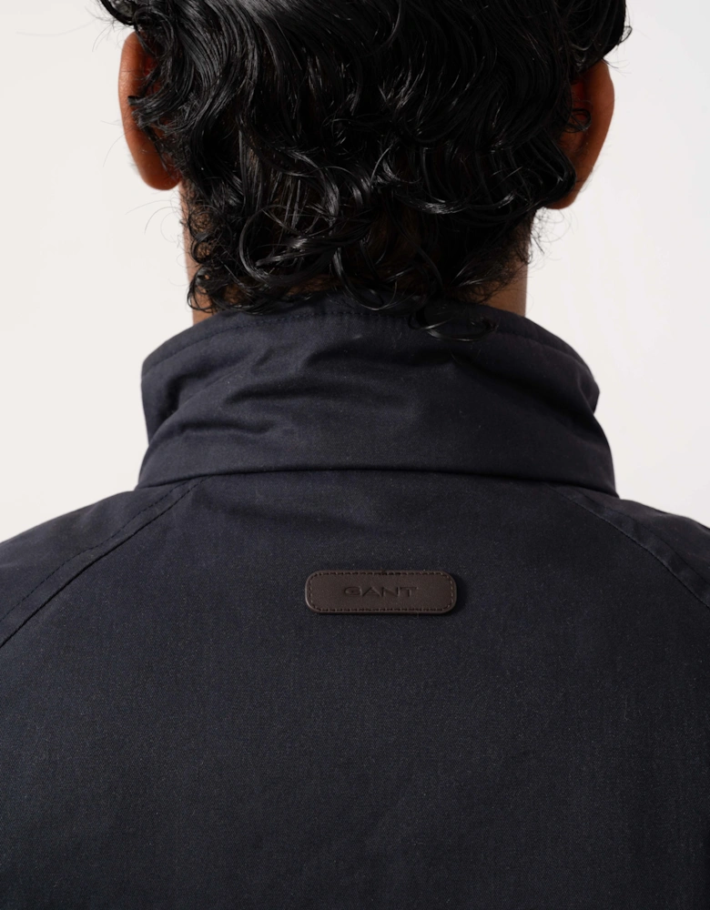 GANT Mens Waxed Double Decker Coat - 433 Evening Blue