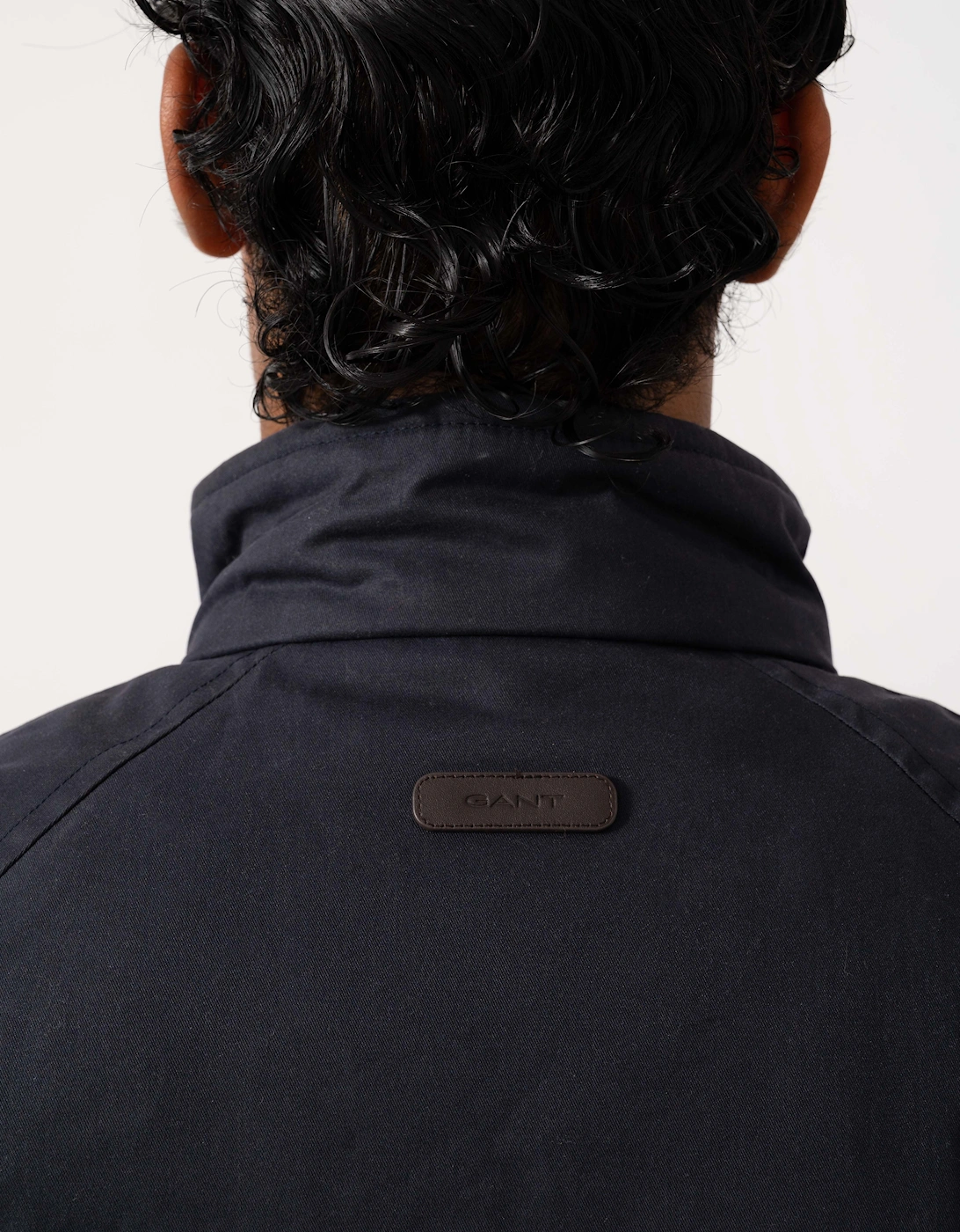 GANT Mens Waxed Double Decker Coat - 433 Evening Blue