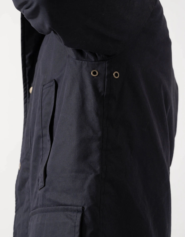 GANT Mens Waxed Double Decker Coat - 433 Evening Blue