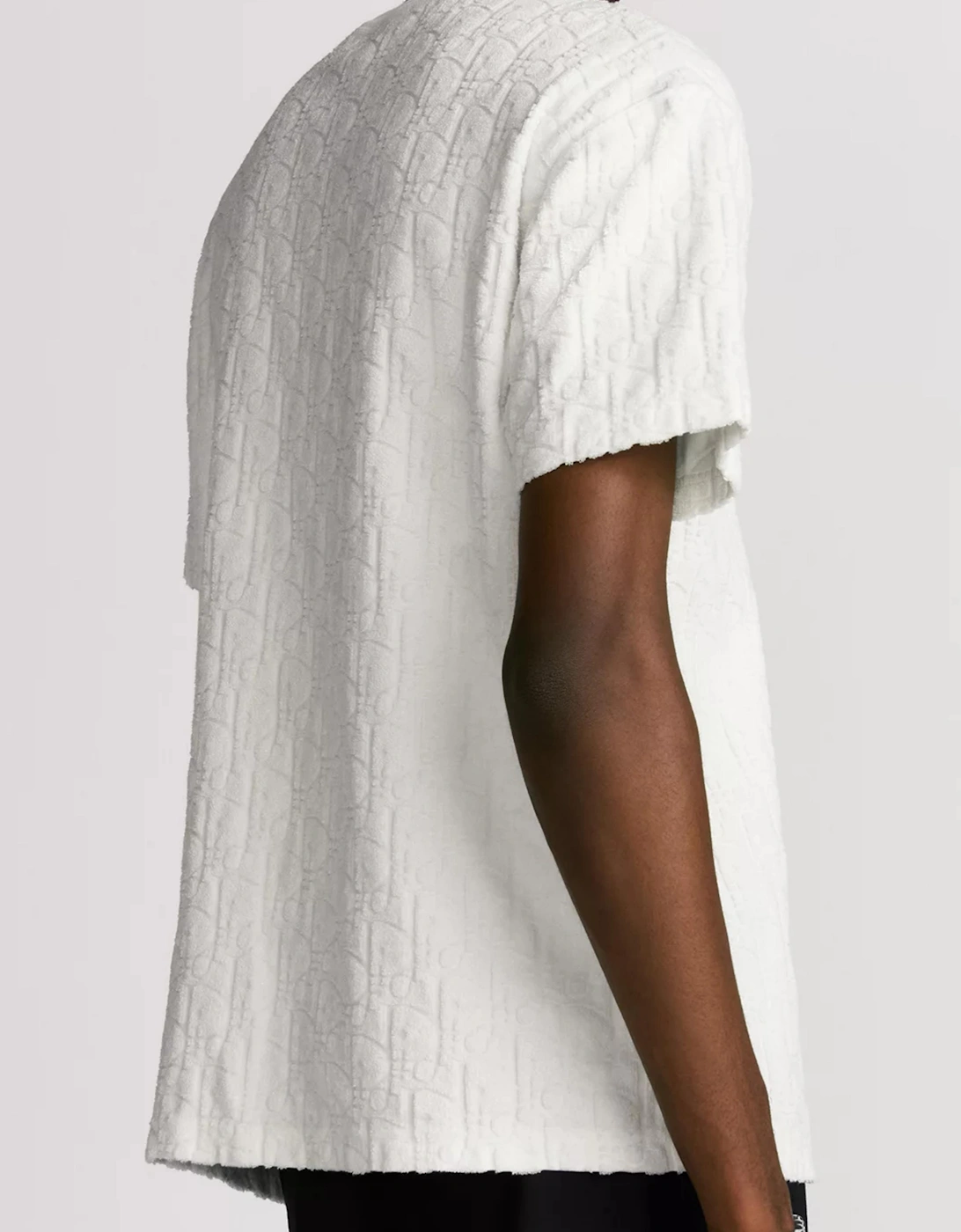 DIOR OBLIQUE TOWELLING TEE WHITE