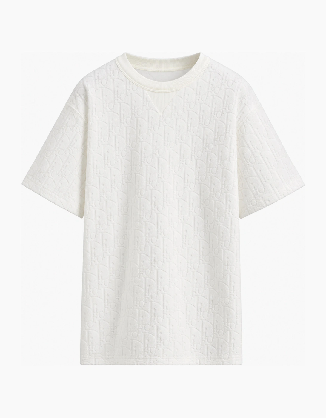 DIOR OBLIQUE TOWELLING TEE WHITE