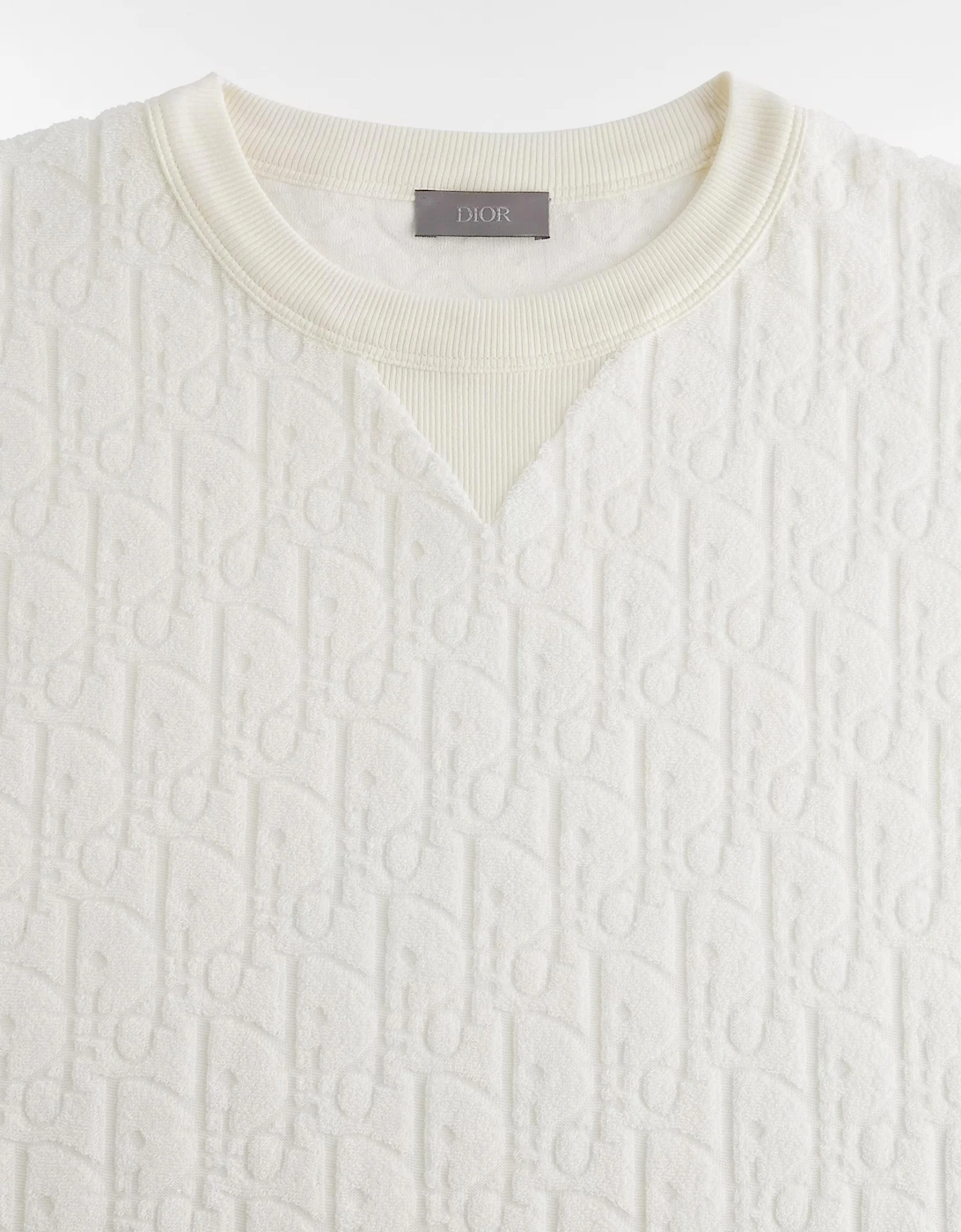 DIOR OBLIQUE TOWELLING TEE WHITE
