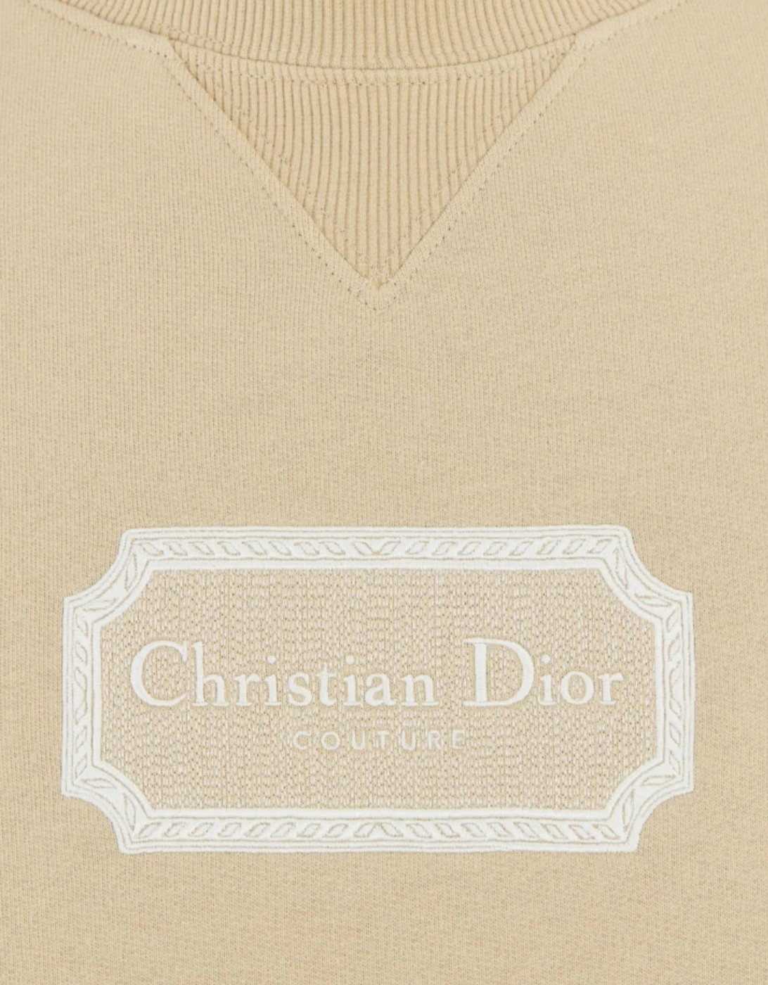 DIOR COUTURE PLAQUE SWEATSHIRT SAND