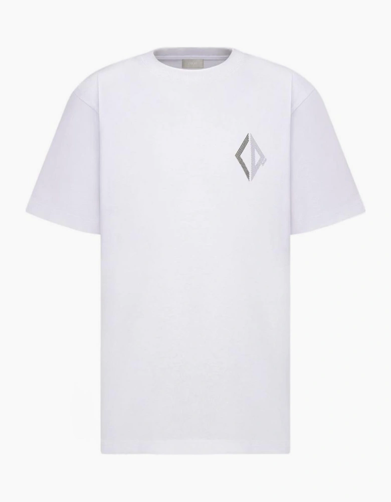 DIOR CD DIAMOND LOGO TEE WHITE