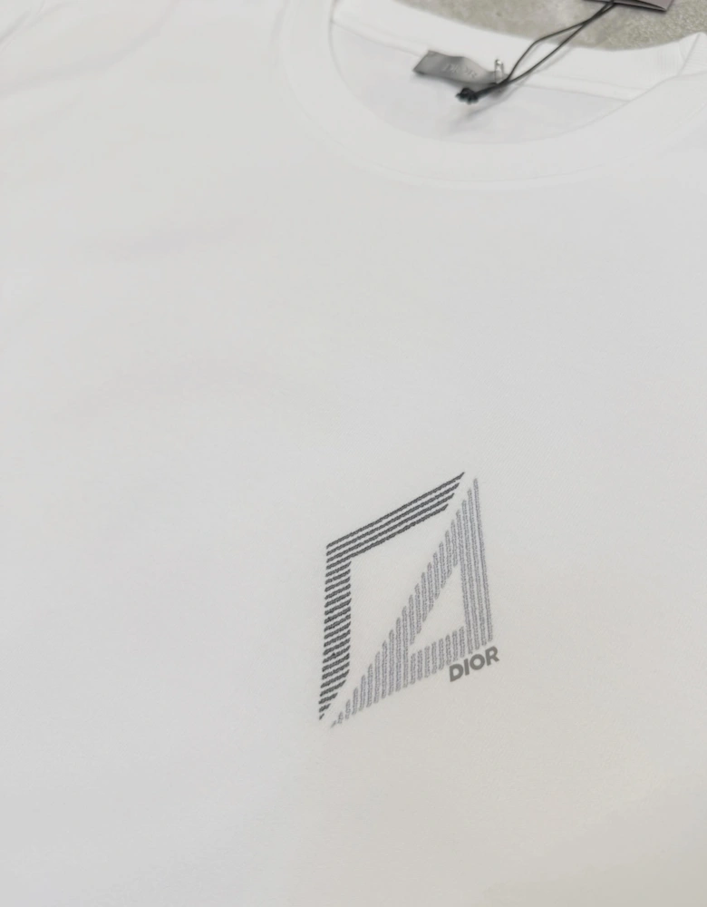 DIOR CD DIAMOND LOGO TEE WHITE