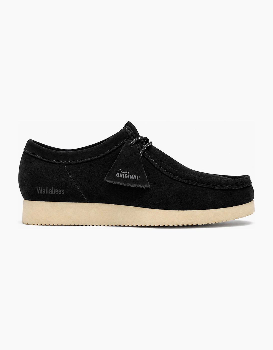Clarks Originals Wallabee Lite Shoes Black Suede