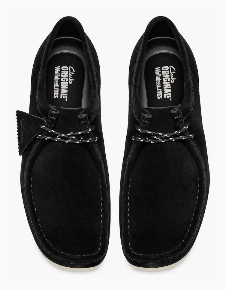 Clarks Originals Wallabee Lite Shoes Black Suede
