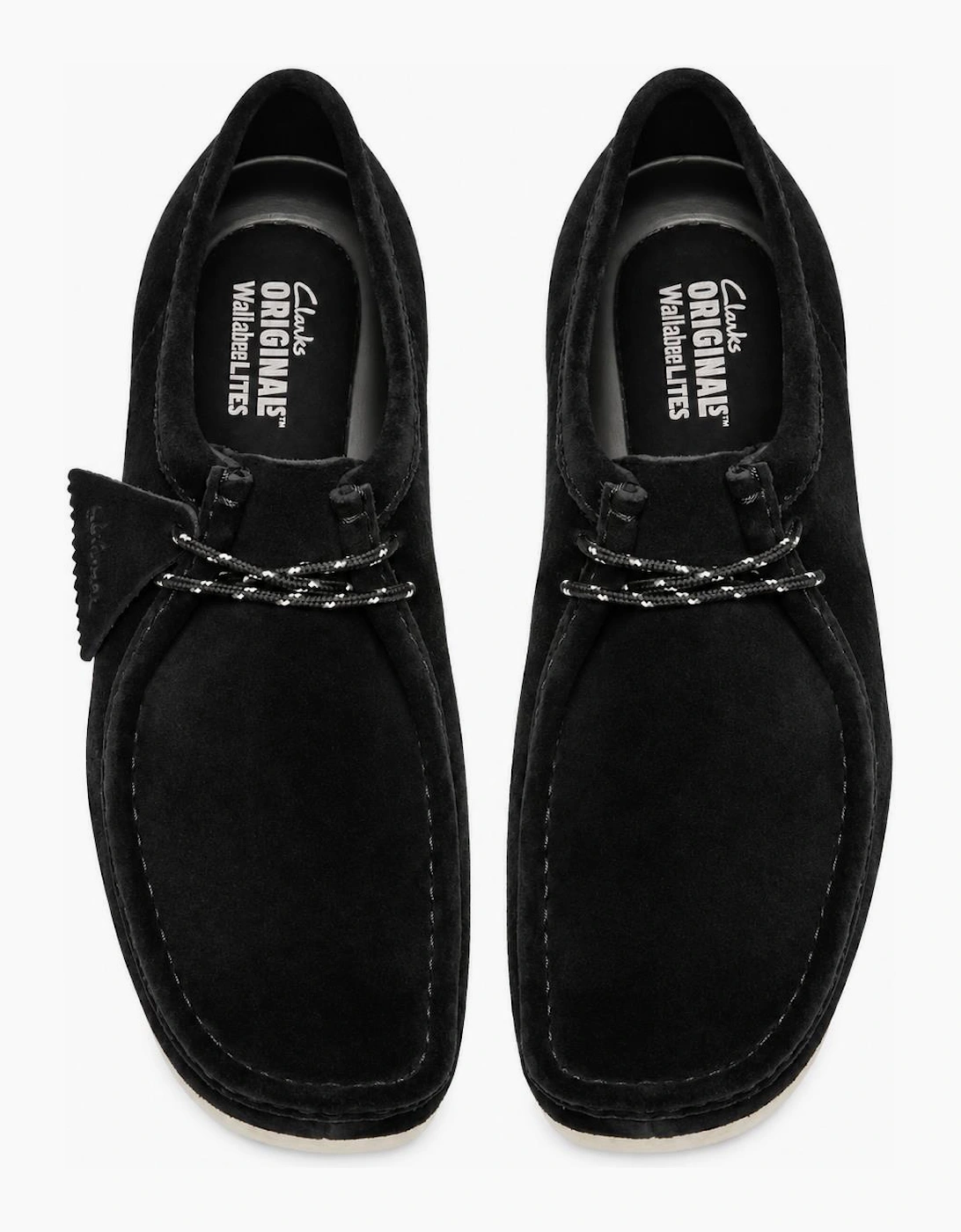 Clarks Originals Wallabee Lite Shoes Black Suede