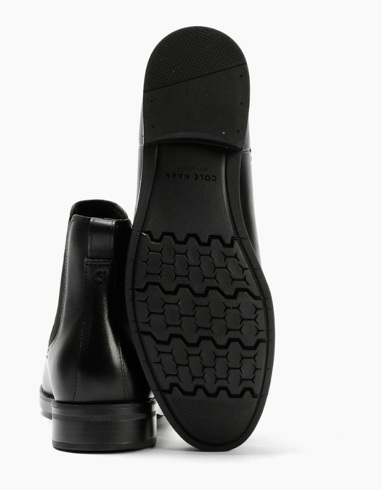 Cole Haan Newmark Grand Leather Men's Black Chelsea Boots