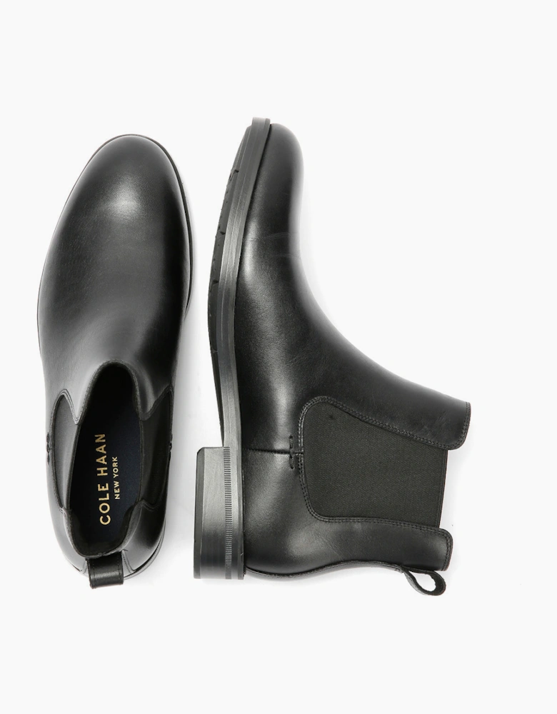 Cole Haan Newmark Grand Leather Men's Black Chelsea Boots