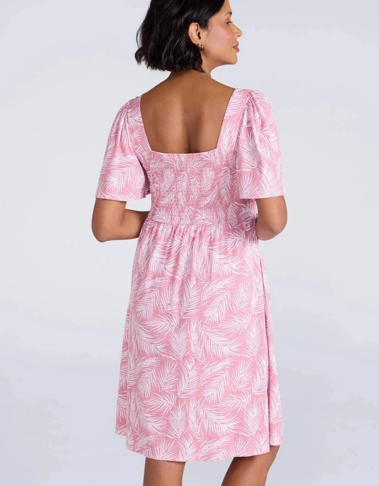 Mountain Warehouse Womens/Ladies Hydra Palm Leaf Shirred Dress