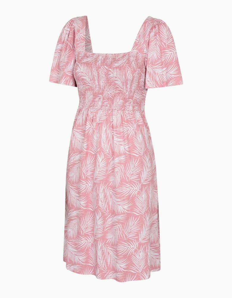 Mountain Warehouse Womens/Ladies Hydra Palm Leaf Shirred Dress
