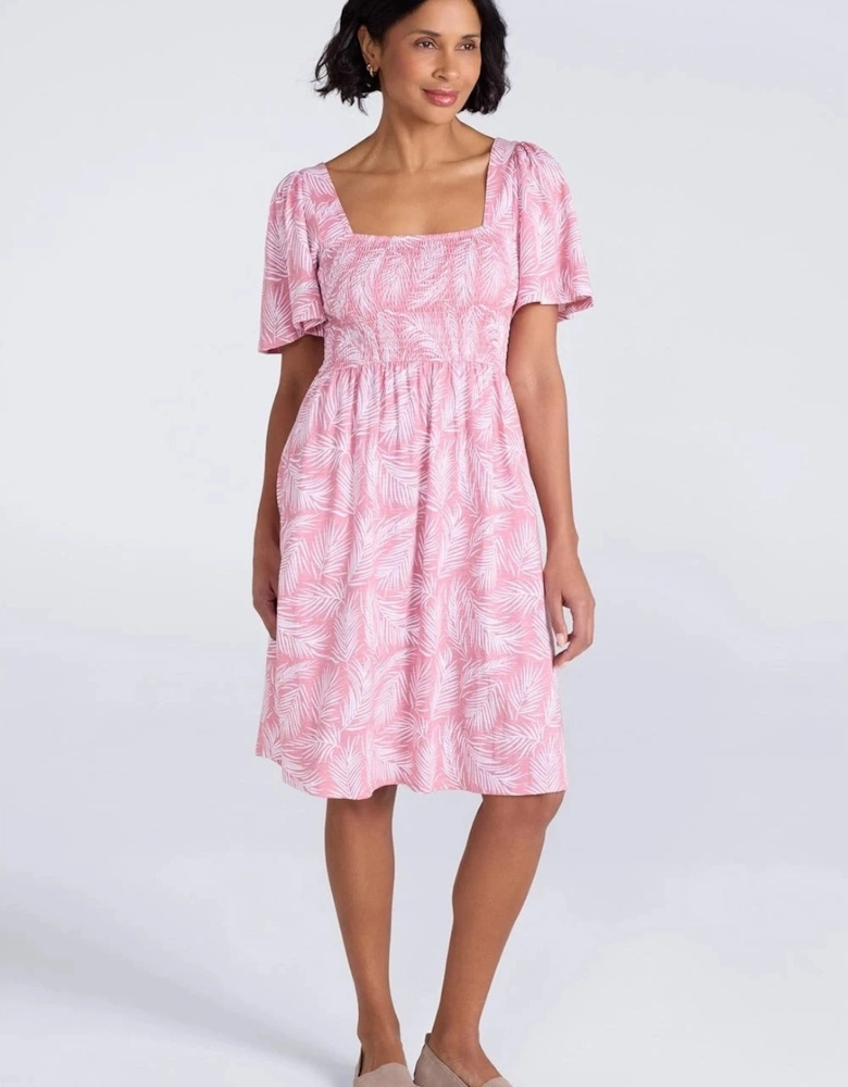 Mountain Warehouse Womens/Ladies Hydra Palm Leaf Shirred Dress