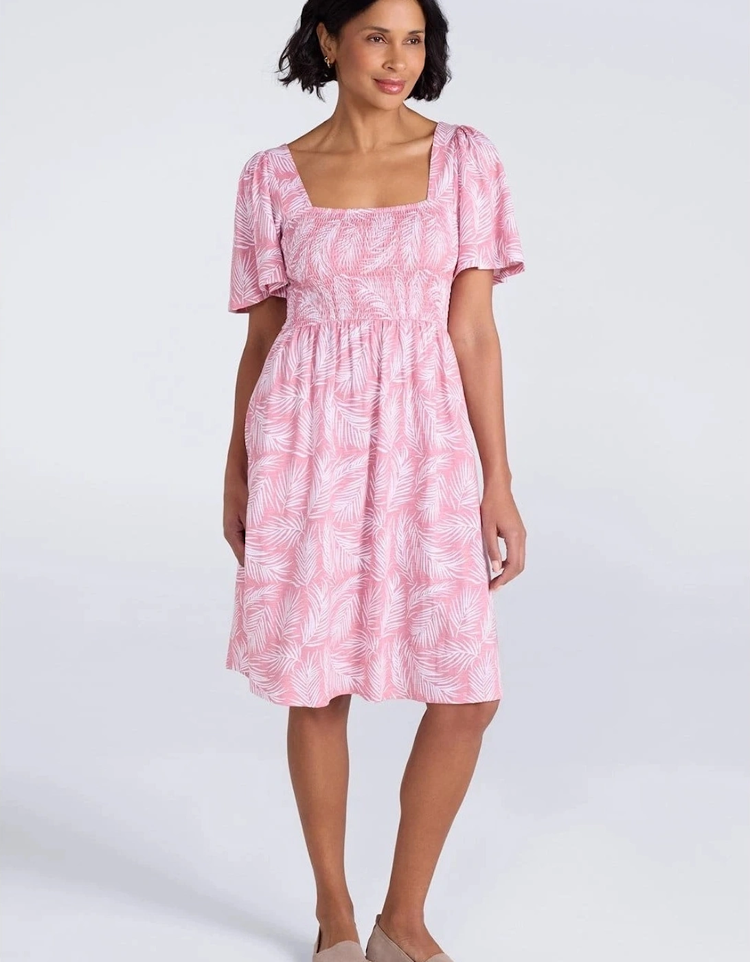 Mountain Warehouse Womens/Ladies Hydra Palm Leaf Shirred Dress