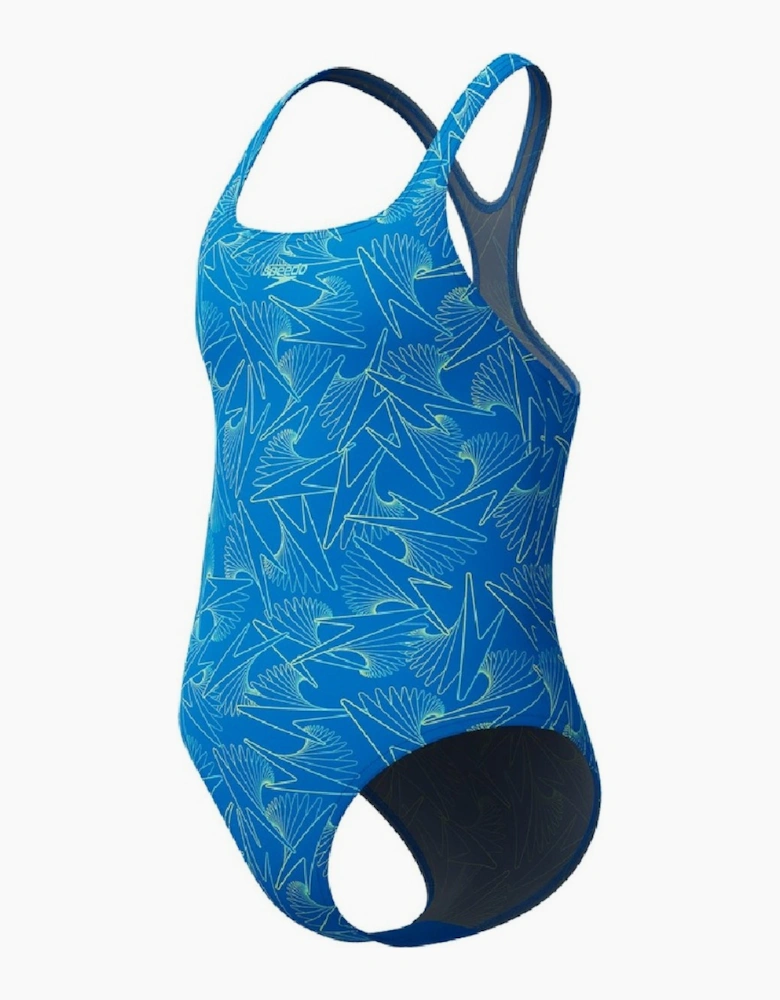 Speedo Girls Hyperboom Medalist All-Over Print One Piece Swimsuit
