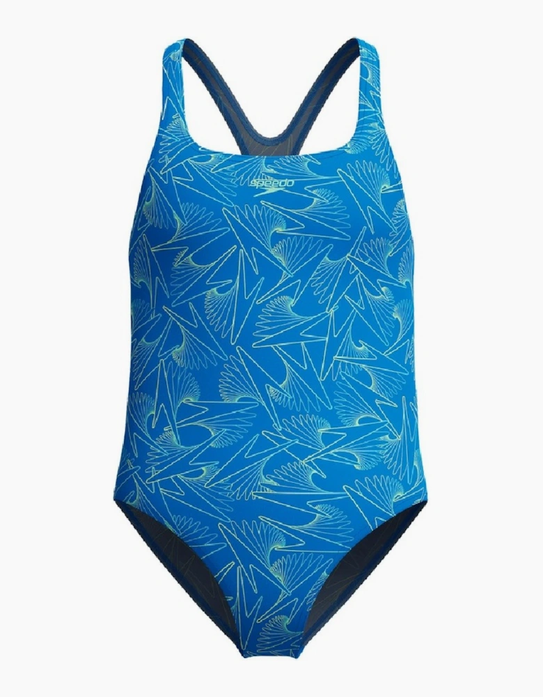 Speedo Girls Hyperboom Medalist All-Over Print One Piece Swimsuit