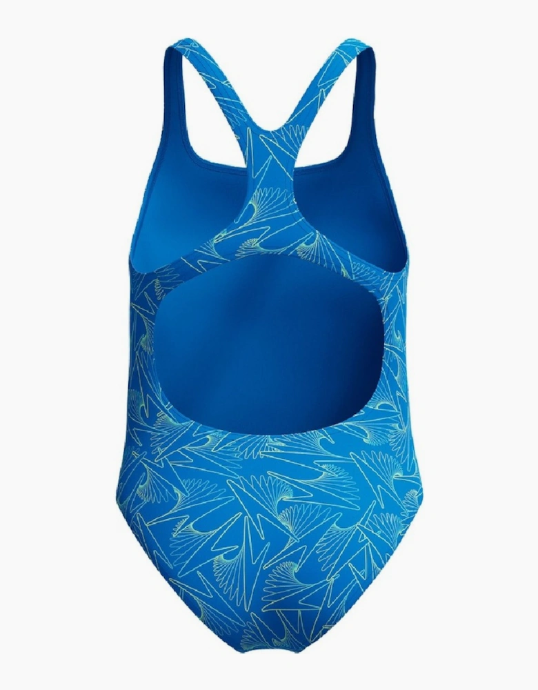Speedo Girls Hyperboom Medalist All-Over Print One Piece Swimsuit