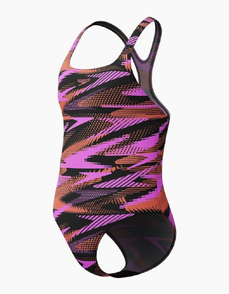 Speedo Girls Hyperboom Medalist All-Over Print One Piece Swimsuit