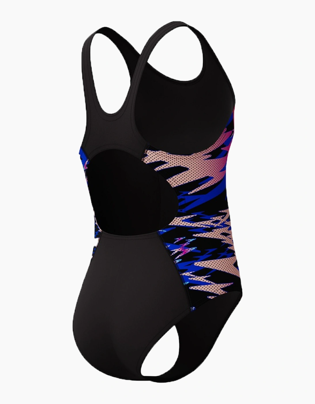 Speedo Girls Hyperboom Splice Abstract Muscleback One Piece Swimsuit