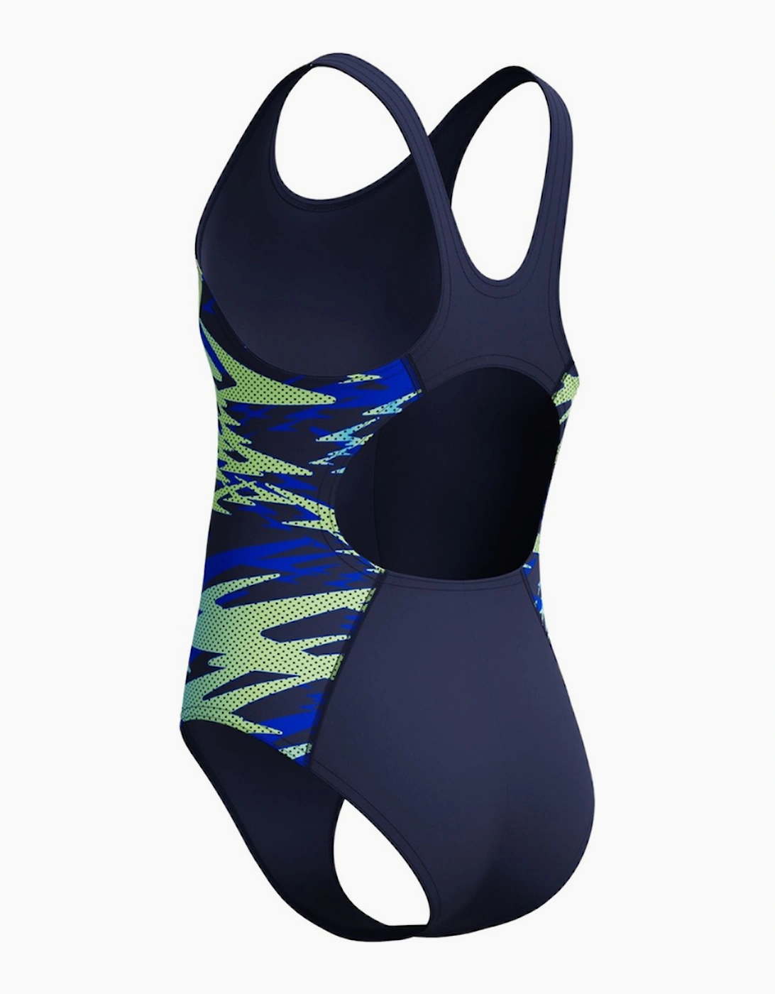 Speedo Girls Hyperboom Splice Abstract Muscleback One Piece Swimsuit