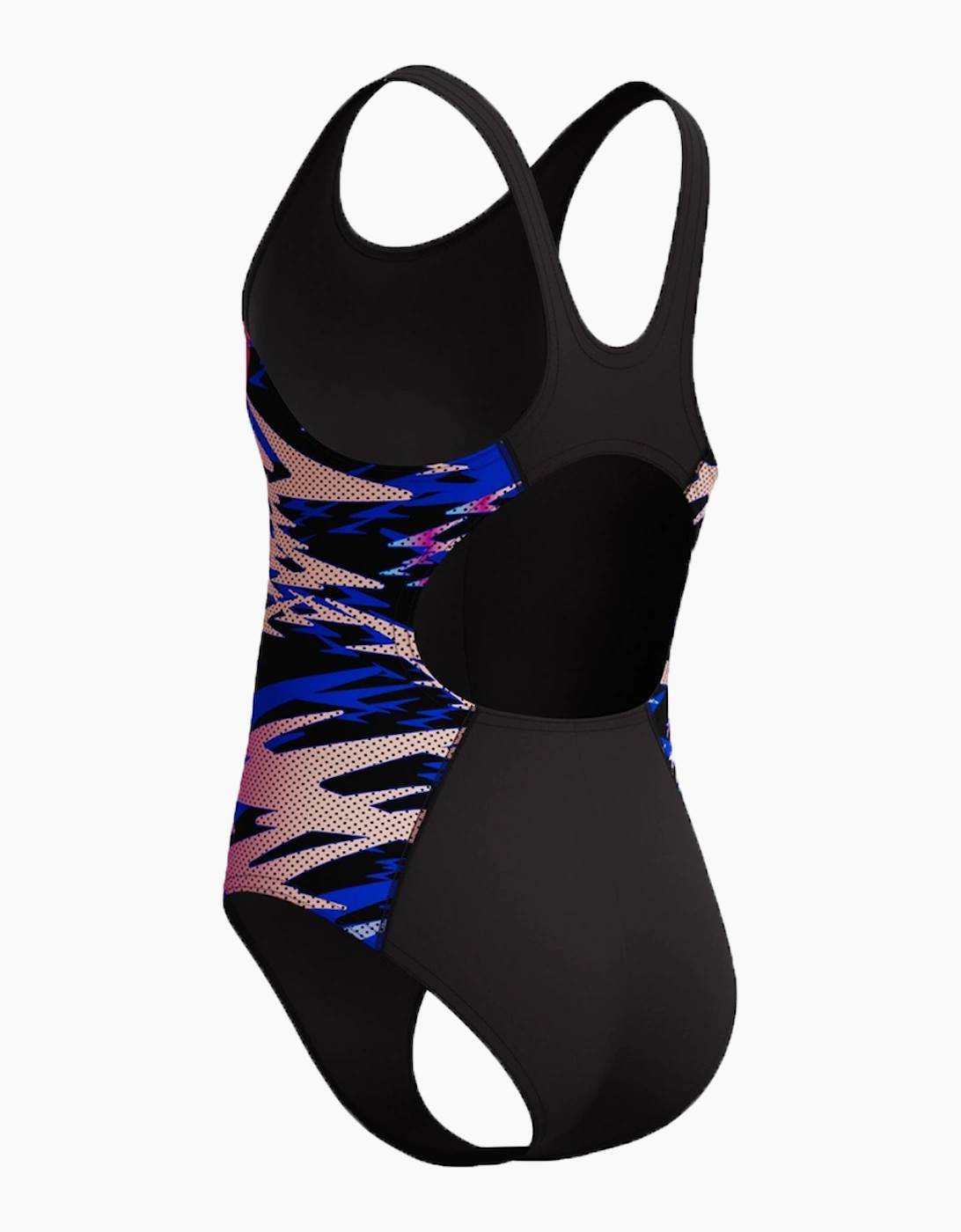 Speedo Girls Hyperboom Splice Abstract Muscleback One Piece Swimsuit