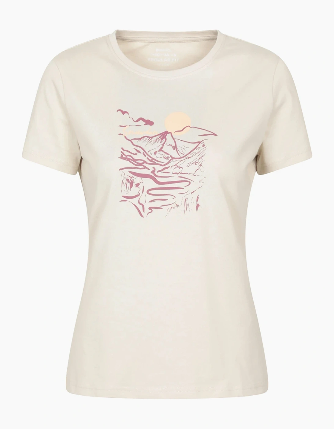 Women's Mountain Warehouse Womens/Ladies Snowdon Mountain Relaxed Fit T-Shirt - Cream - Size: 10