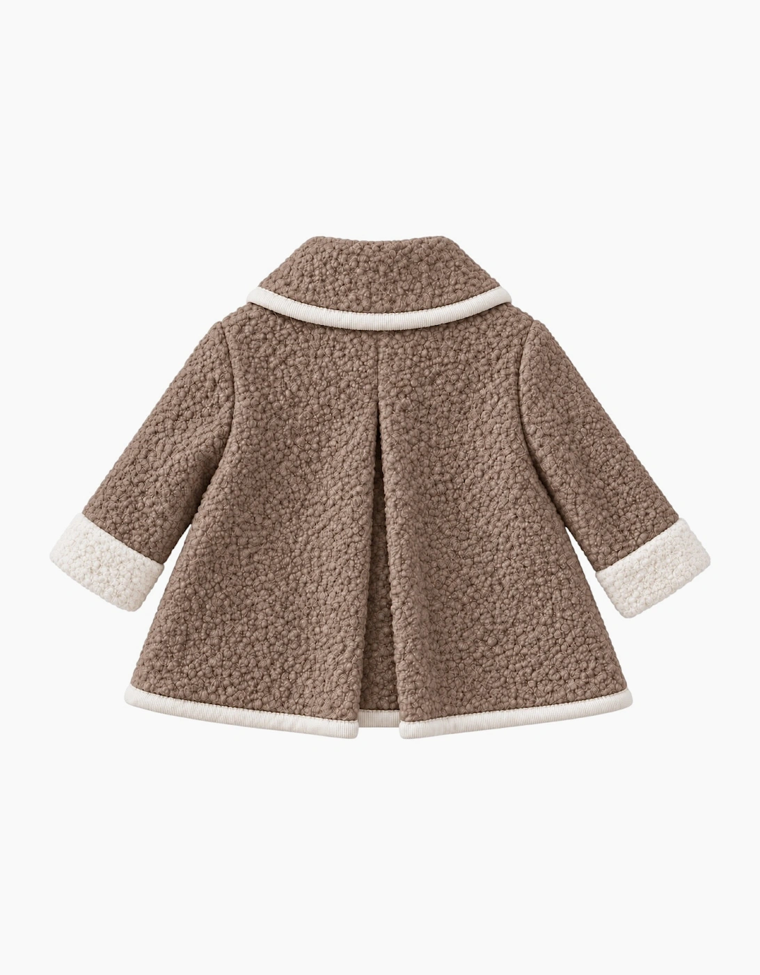 Taupe and Ivory Boucle Coat