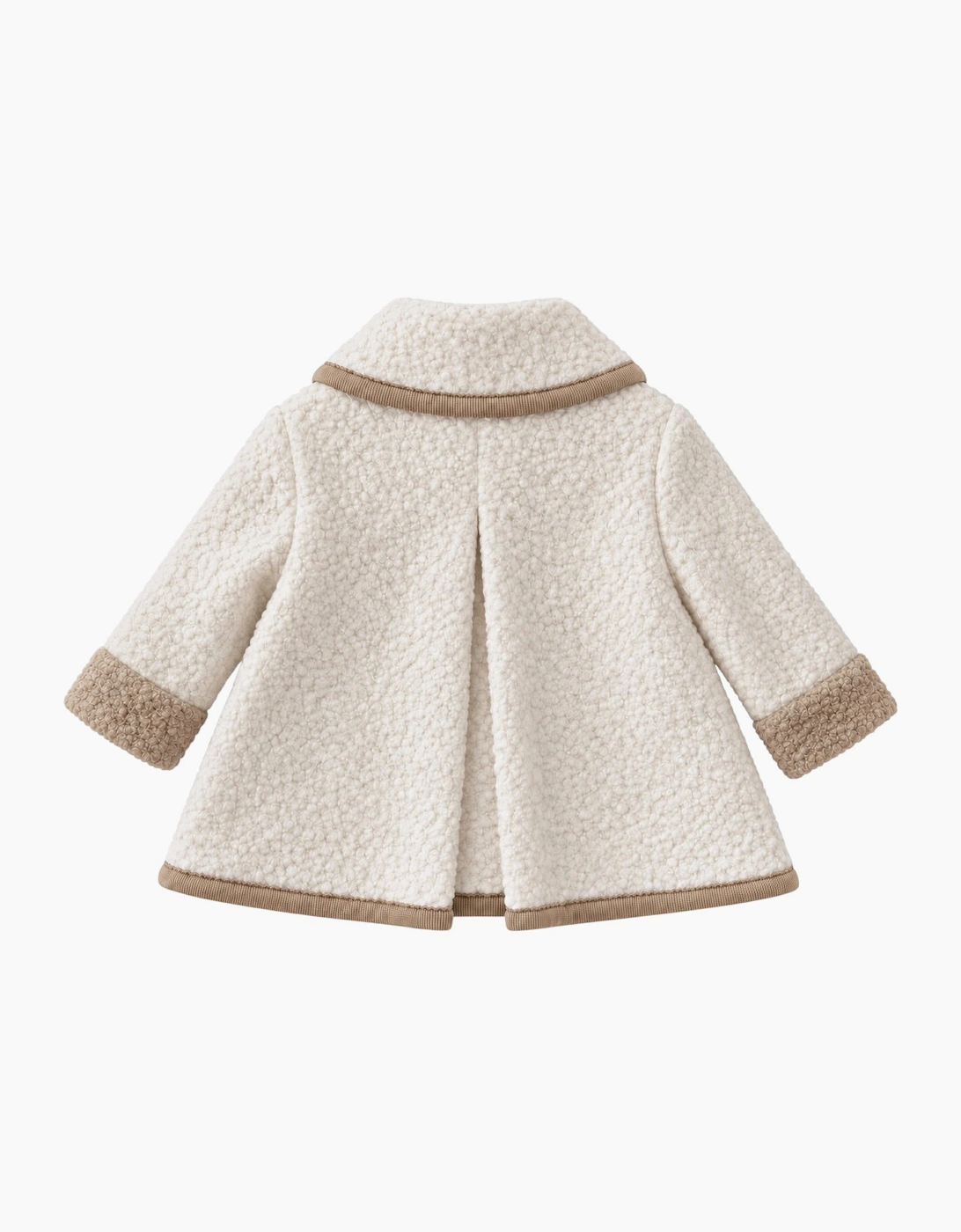 Ivory and Beige Boucle Coat