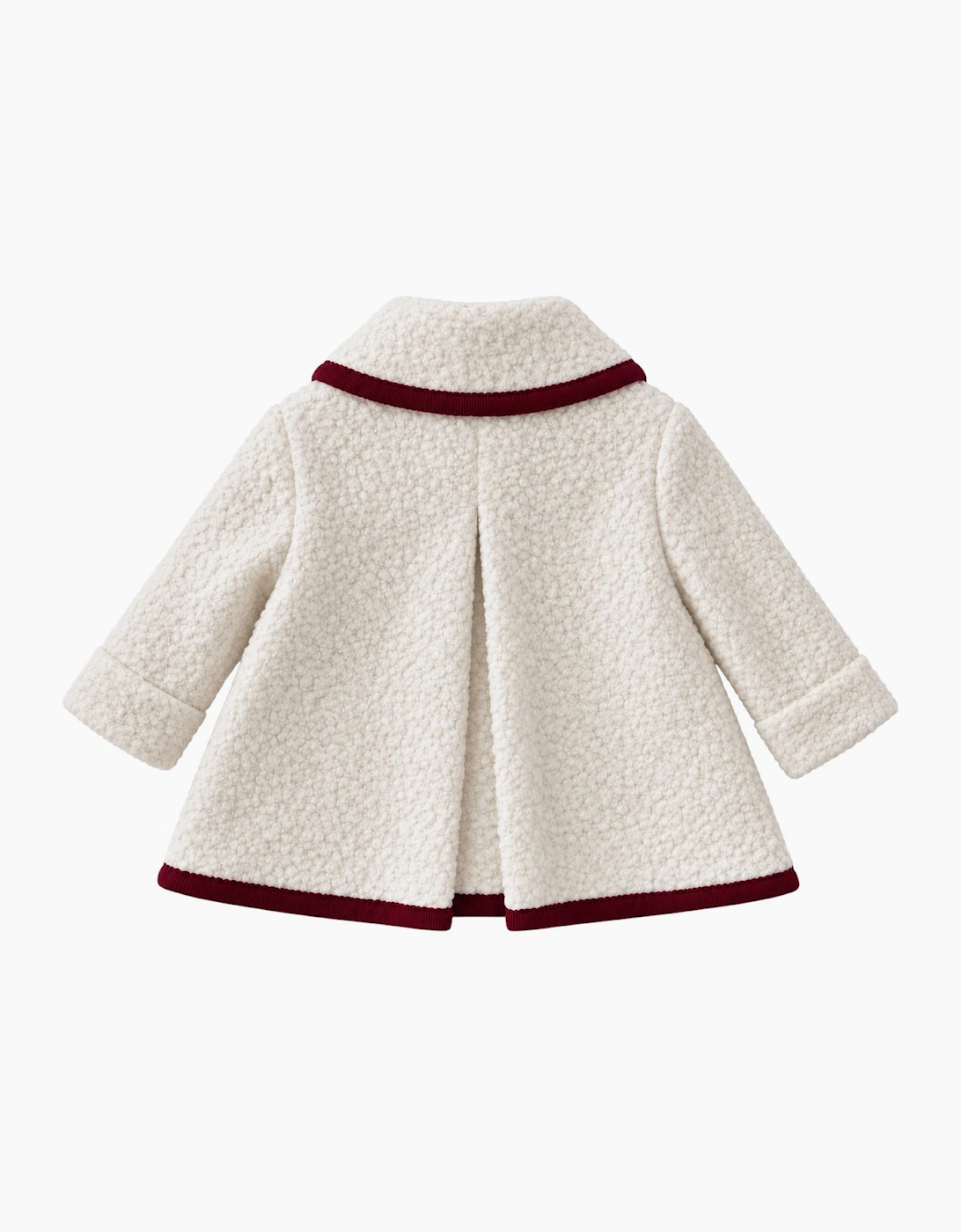Ivory and Red Boucle Coat