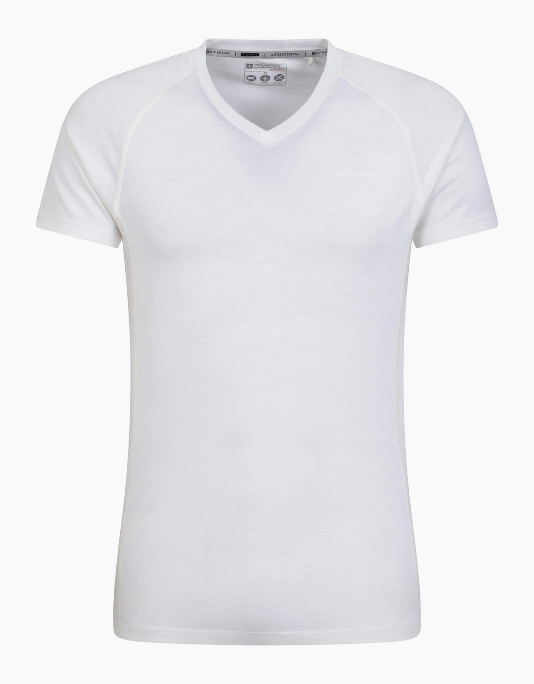 Men's Mountain Warehouse Mens Summit Merino Wool Thermal Top - White - Size: 38