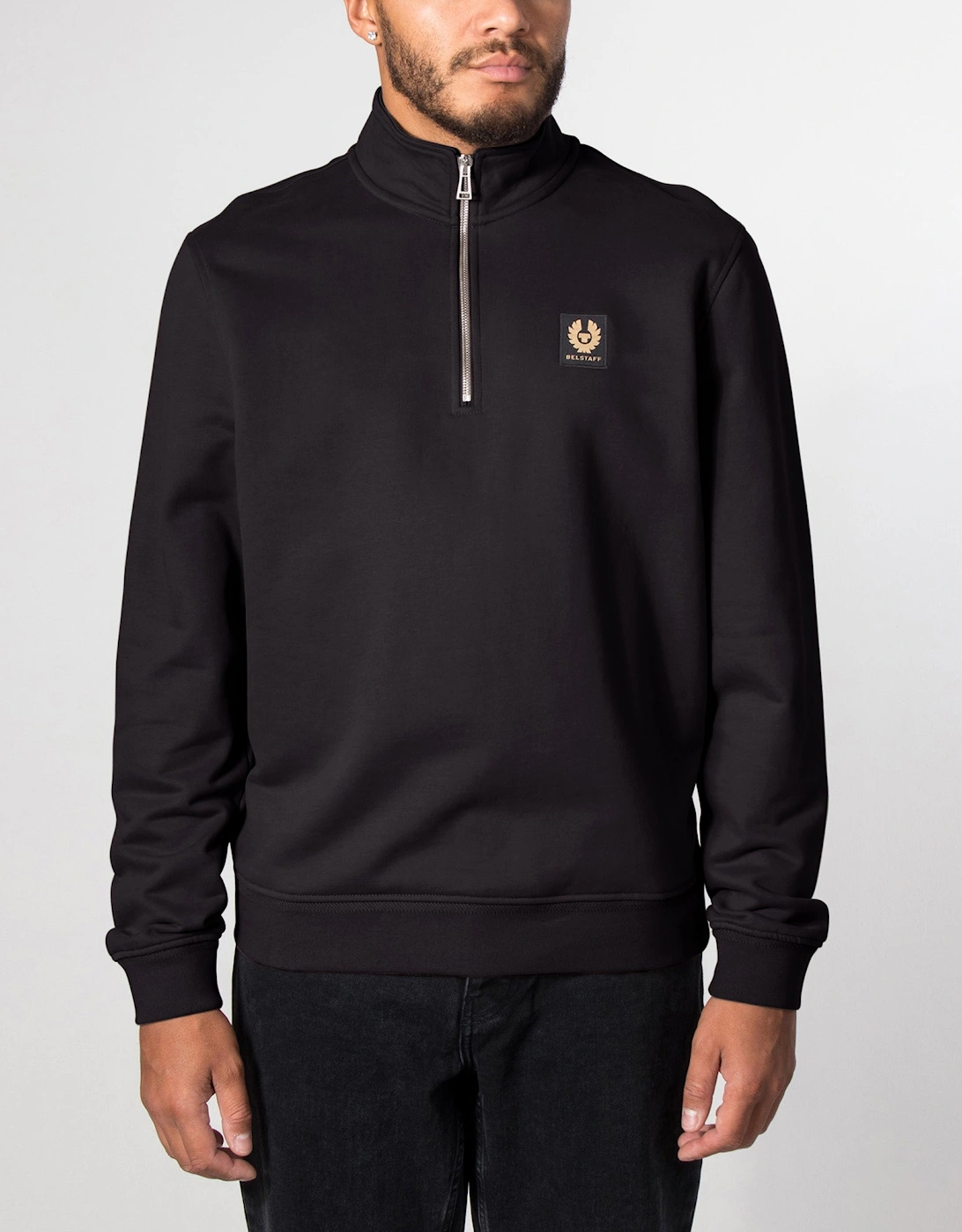 Regular Fit Belstaff Quarter Zip Sweatshirt