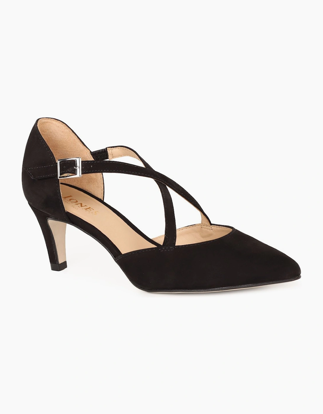 Jones Bootmaker Women's Black Ysa Court Shoes - Size 8