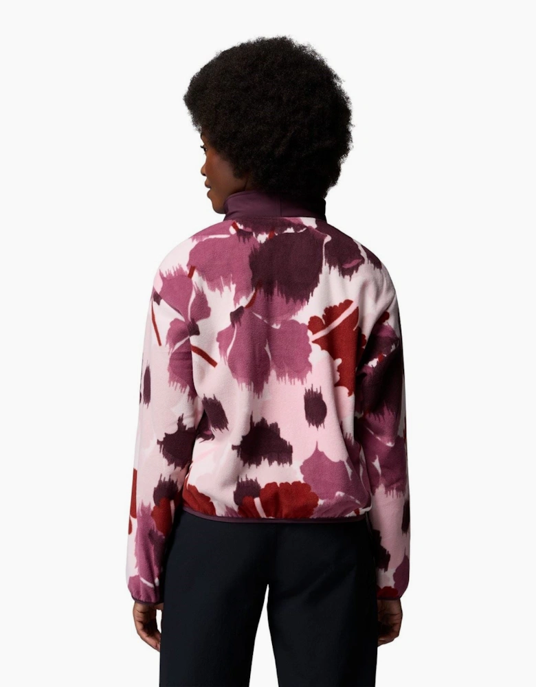 Columbia Sequoia Grove II Printed Half Zip Polyester Women's Purple Fleece Pullover