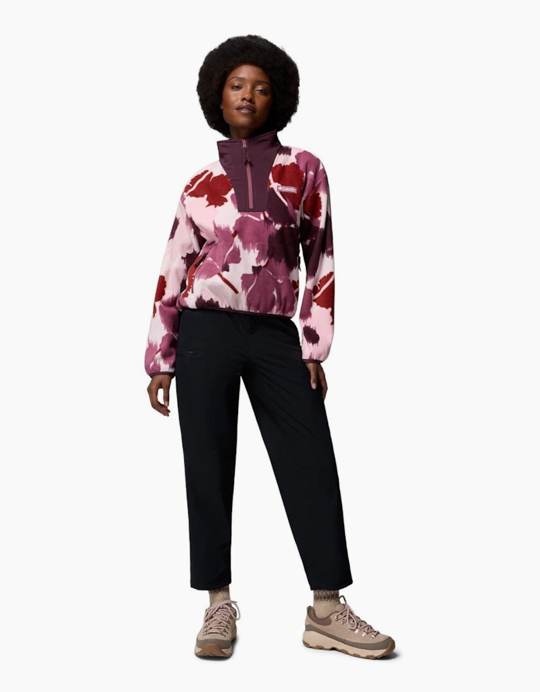 Columbia Sequoia Grove II Printed Half Zip Polyester Women's Purple Fleece Pullover
