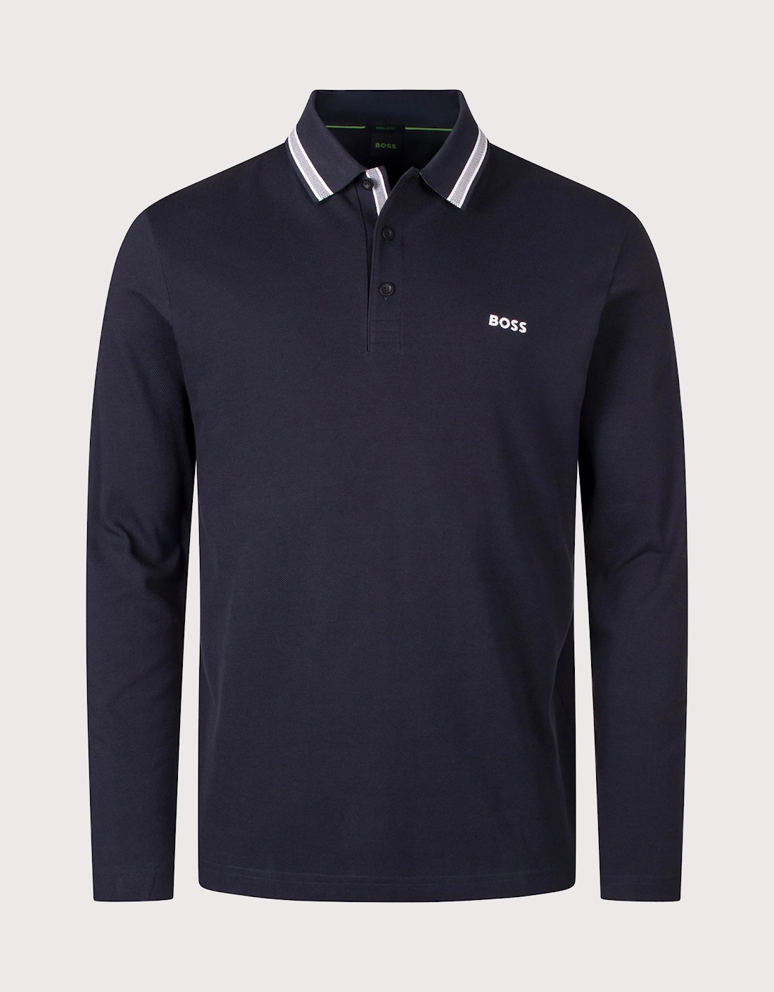 Regular Fit Plisy Long Sleeve Polo Shirt