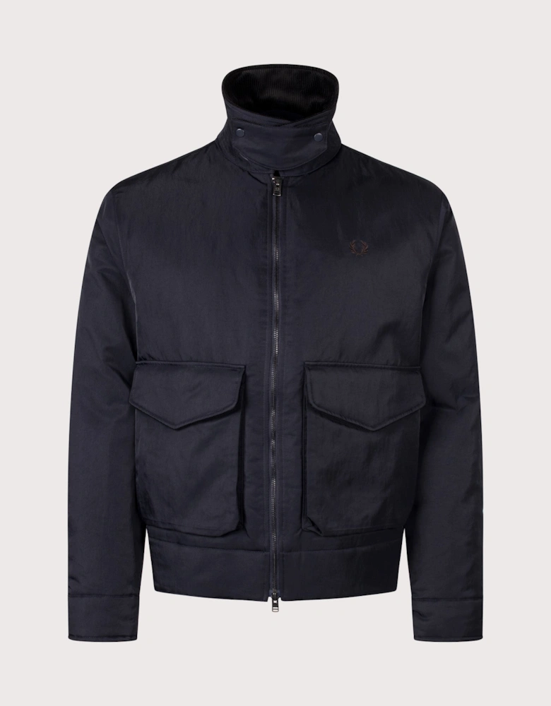 Regular Fit Nylon Caban Jacket