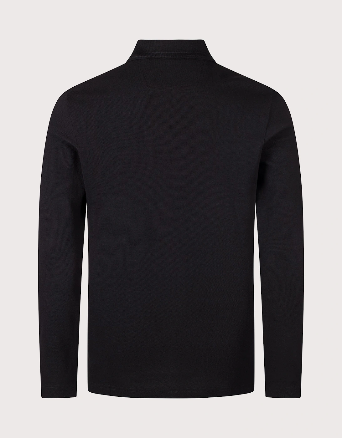 Regular Fit Plisy Long Sleeve Polo Shirt