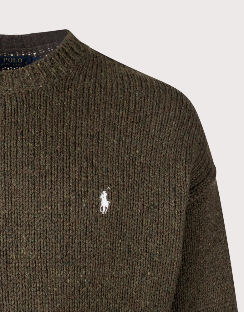 Regular Fit Wool Blend Knitted Jumper