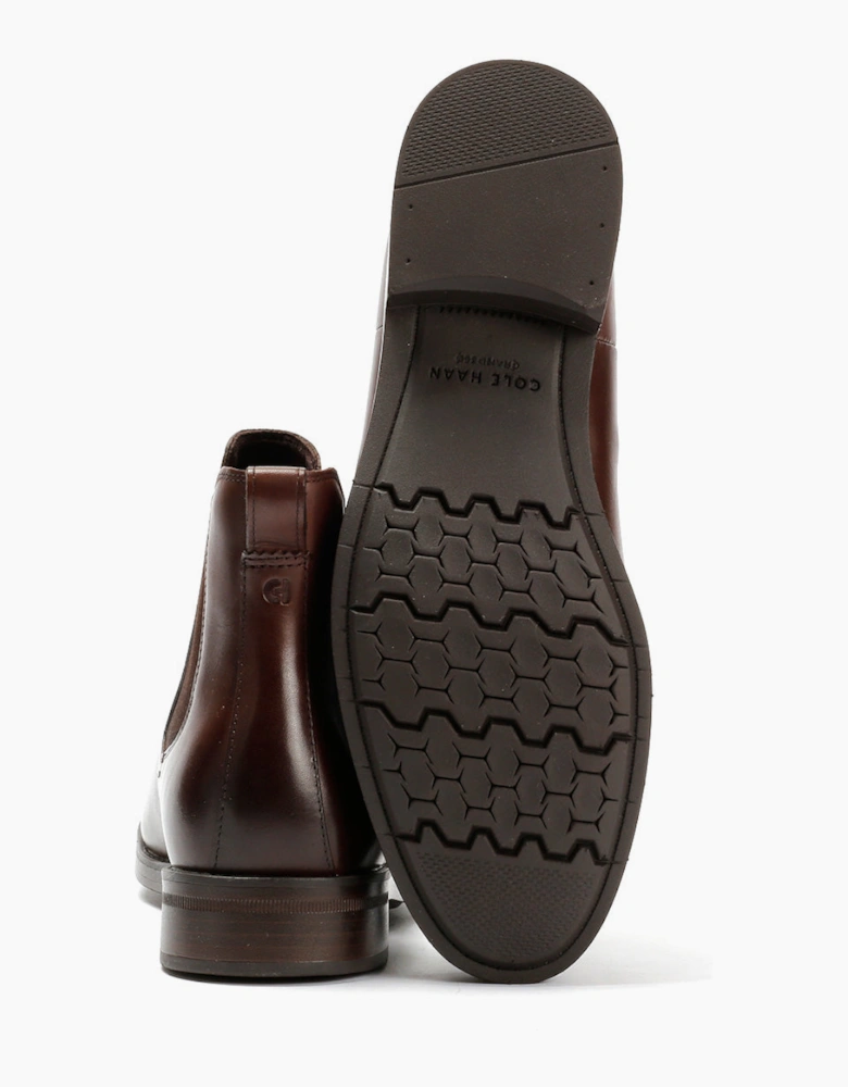Cole Haan Newmark Grand Leather Men's Chestnut Chelsea Boots