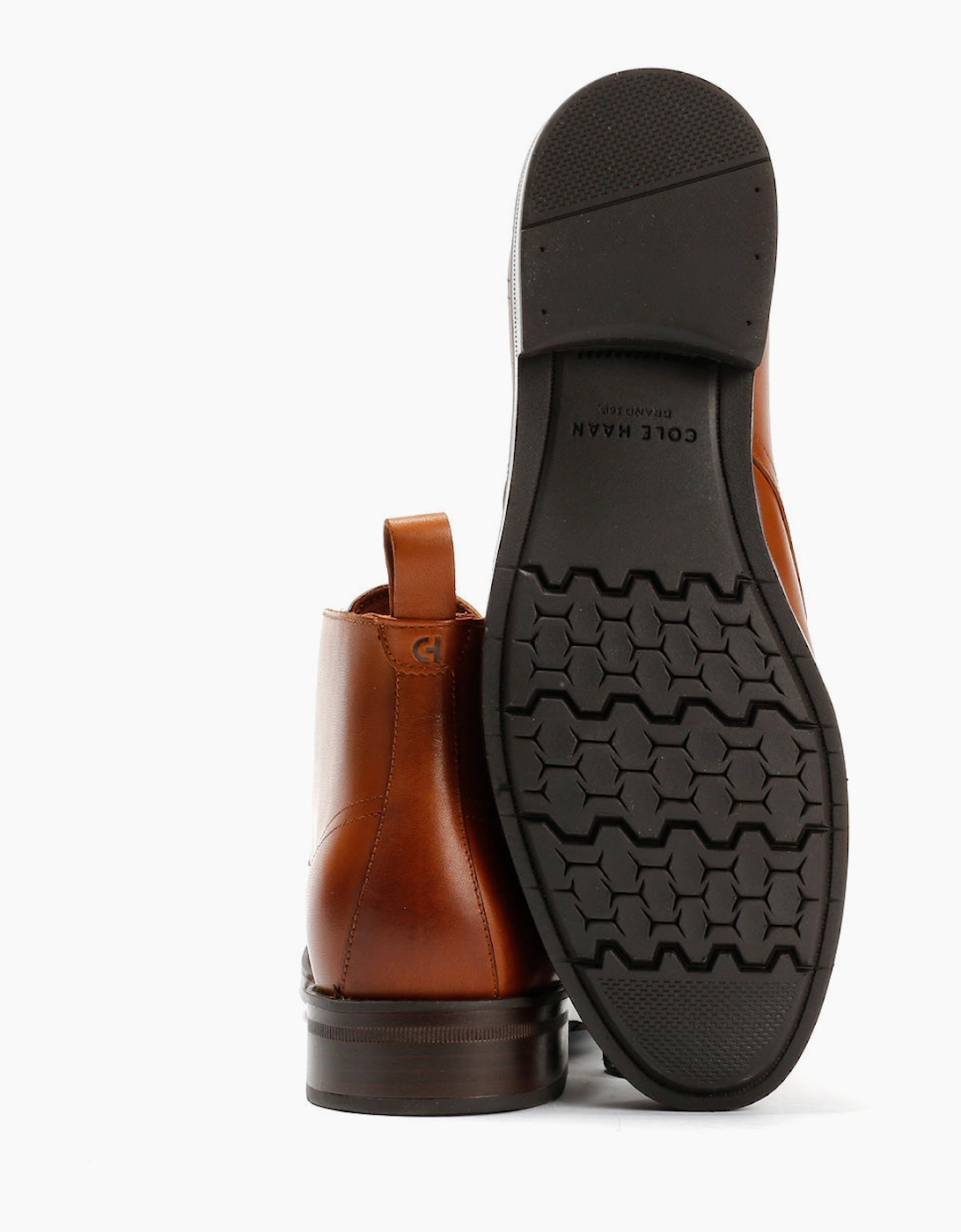 Cole Haan Newmark Grand Flexcraft Leather Men's Tan Chukka Boots