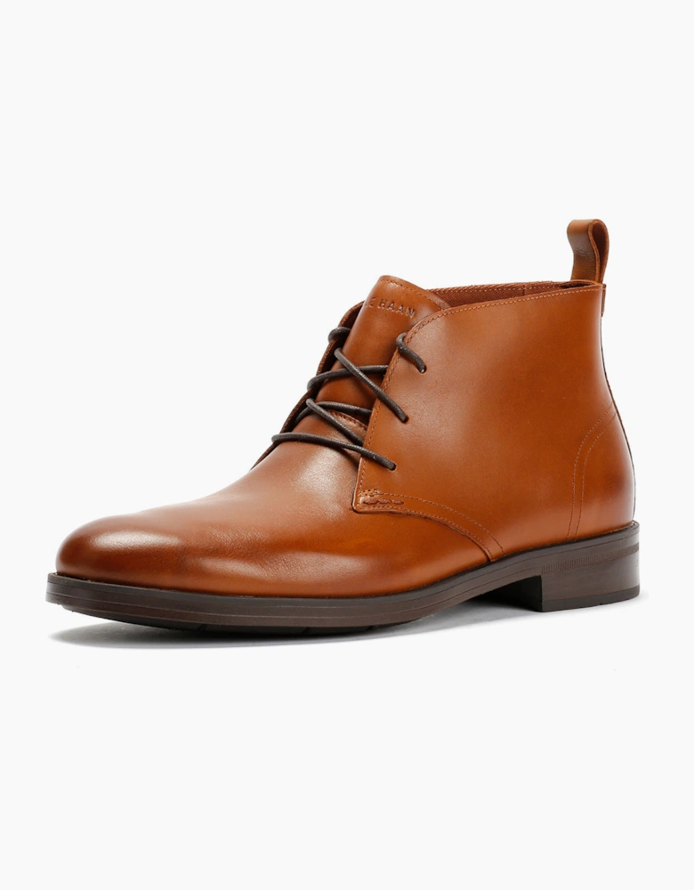 Cole Haan Newmark Grand Flexcraft Leather Men's Tan Chukka Boots