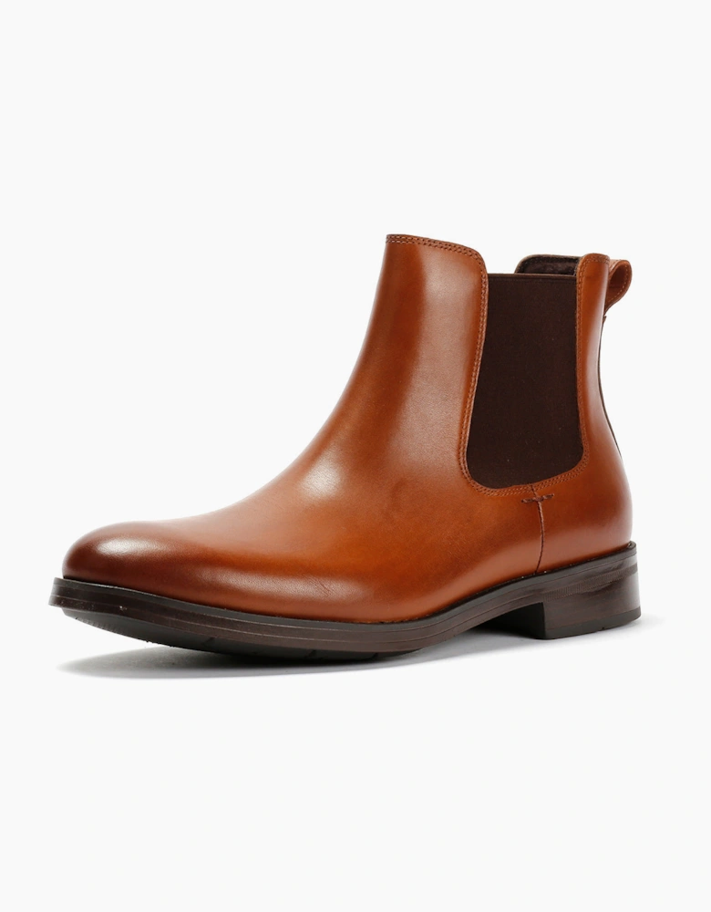 Cole Haan Newmark Grand British Tan Leather Men's Chelsea Boots
