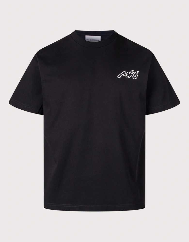 Oversized Box Fit Ink Line T-Shirt