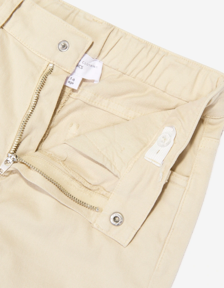 Childsplay Basics Kids Wide Leg Jeans in Beige