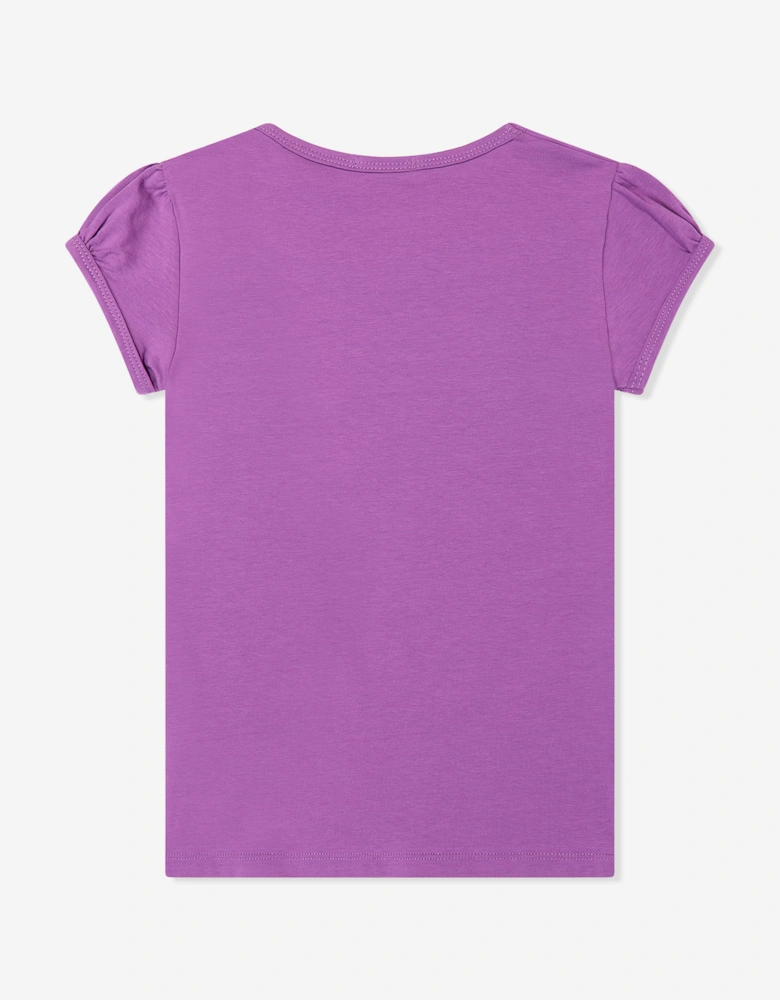 Childsplay Basics Girls Cotton T-Shirt in Purple