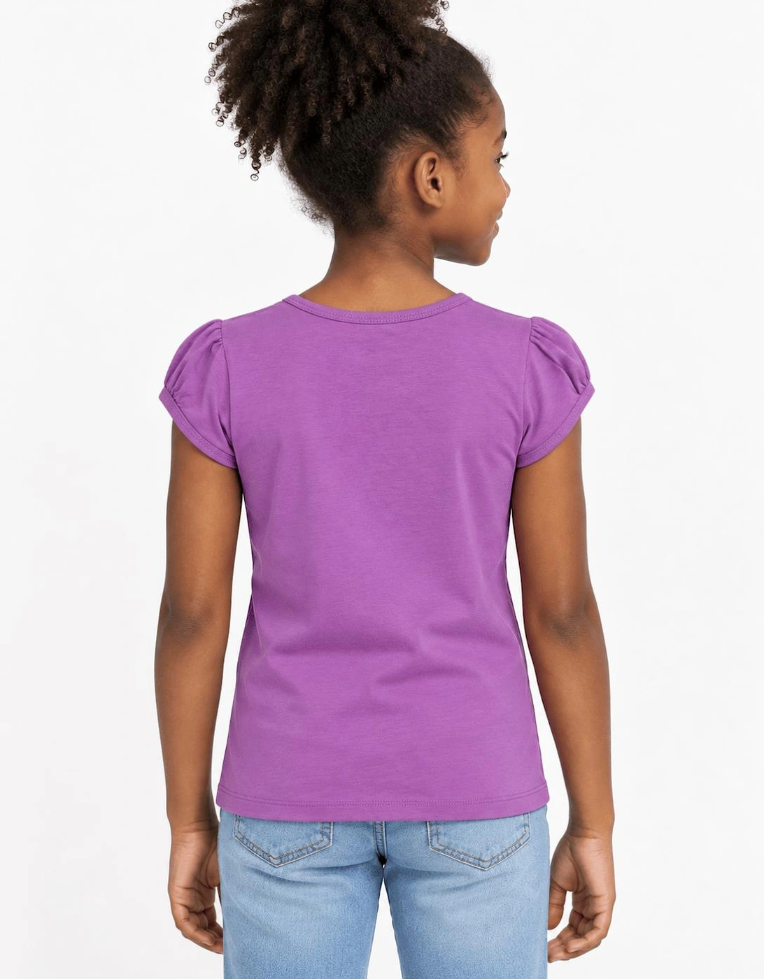 Childsplay Basics Girls Cotton T-Shirt in Purple