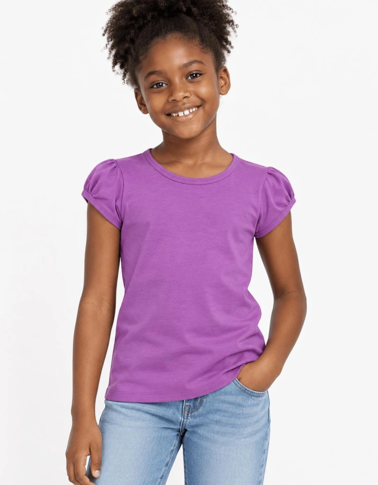 Childsplay Basics Girls Cotton T-Shirt in Purple