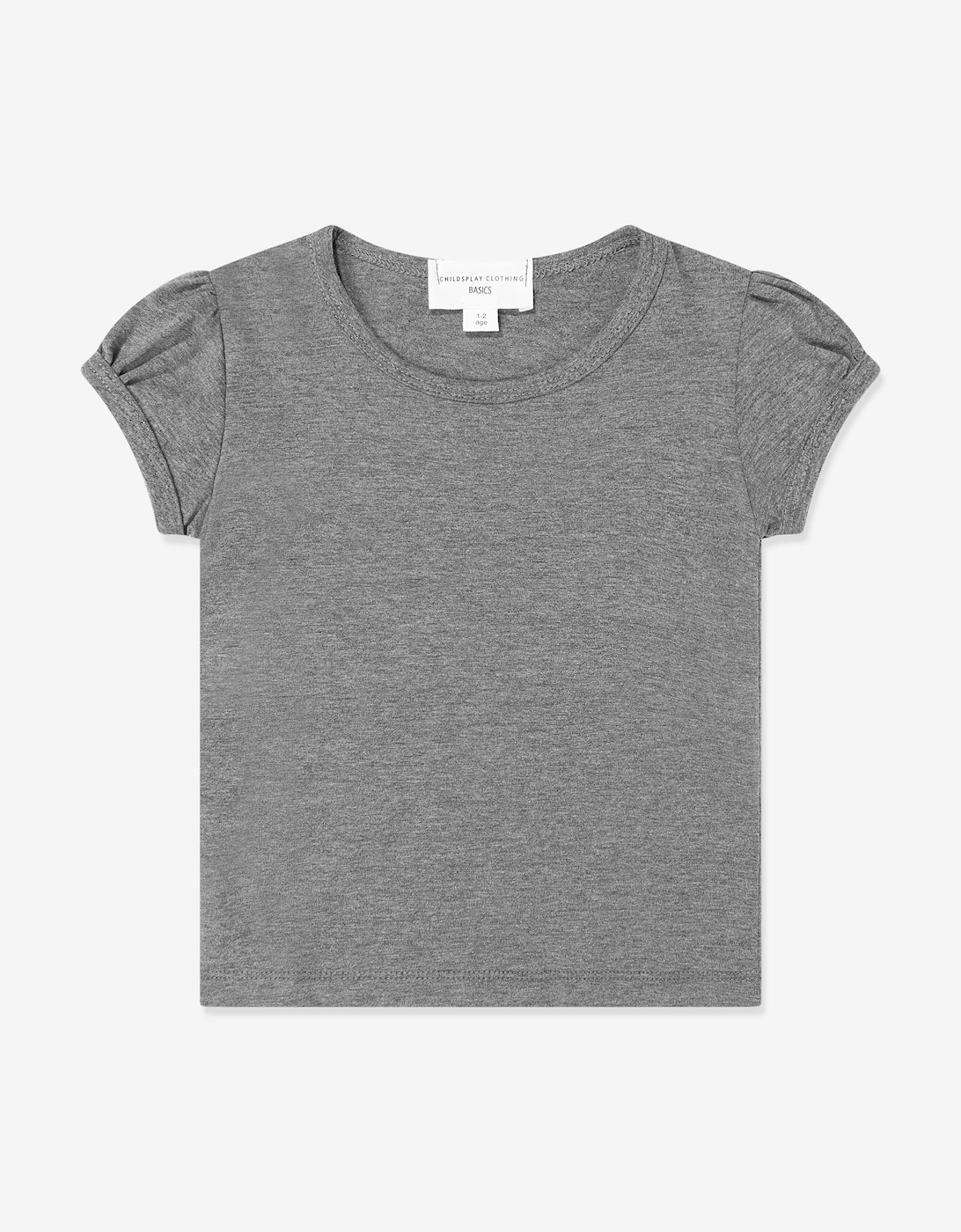 Childsplay Basics Girls Cotton T-Shirt in Grey